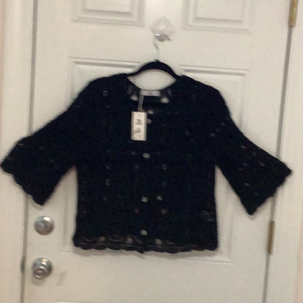 Women's Black Lace Crop Top